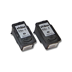 vhbw 2x cartouches pour imprimante noir pour Canon Pixma ip2700, ip2702, MP240, MP250, MP252, MP260, MP270, MP272, MP280 comme PG-510, PG-510XL. 