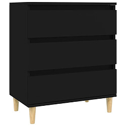 Maison Chic Buffet,Meuble de Rangement,commode pour salon,Cuisine Noir 60x35x70 cm Bois d'ingénierie -MN34213