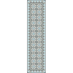 Alter Chemin de cuisine, 100% Made in Italy, Tapis résistant aux taches avec impression numérique, Tapis antidérapant et lavable, Motif géométrique - Diletta, cm 100x52 