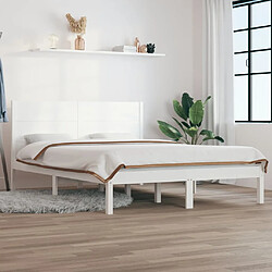 vidaXL Cadre de lit sans matelas blanc 160x200 cm bois de pin massif