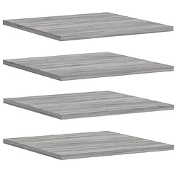 vidaXL Étagères murales 4 pcs sonoma gris 40x50x1,5 cm bois ingénierie