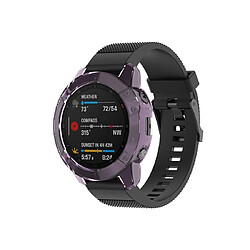 Acheter Wewoo Boîtier de montre Pour Garmin Fenix 6 TPU demi-couverture Smart Watch Protevtice Case violet