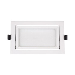 Ledkia Downlight LED 24W Rectangulaire Orientable CCT 120 lm/W LIFUD Coupe 210x125 mm Sélectionnable (chaud-neutre-froid) No Flicker pas cher