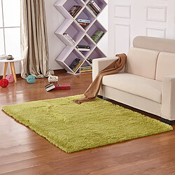 LUUCOZK Tapis à poils longs doux et moelleux pour chambre à coucher et salon - Vert gazon-140x200 cm