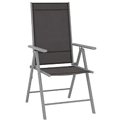 Maison Chic Lot de 4 Chaises de jardin,Fauteuil d'extérieur pliables Textilène Noir -MN30723