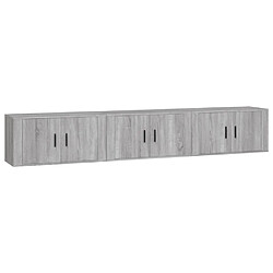 Maison Chic Ensemble 3 Meubles TV muraux suspendus sonoma gris 80x34,5x40 cm -MN85225