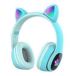 Universal Casque d'oreille de chat lumineux pliable dans l'oreille (bleu) 