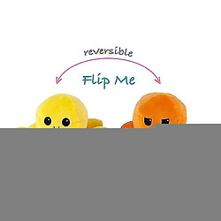 Universal Ontopus réversible Plushie Douple Flip Doll Show Mood Toyyellow Orange