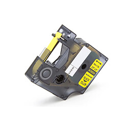 vhbw cassette à bande cartouche noir sur jaune pour imprimante d´étiquette Dymo Rhino 4200, 5200, 6000, ILP 219 remplace Dymo 18054. 