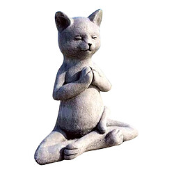 Bouddha Chat Figurine La Méditation de Yoga Collection Chats Statue Collection Chaton Amant Cadeaux Home Office Méditation Sculpture Décoration Figurine de chat