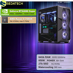 Sedatech PC Gamer Pro • AMD Ryzen 9 7950X • RTX4080 Super • 64Go DDR5 • 2To SSD M.2 • sans OS