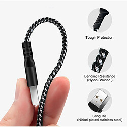 Câble pour iPhone Maclean, supporte la charge rapide 2.4A, transfert de données, 5V/2.4A, noir, longueur 2m, MCE481