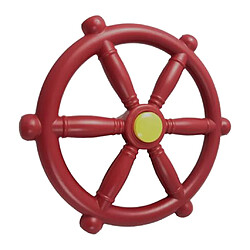 Roue Portative De Bateau De Pirate De 18.81 Pouces Pour Le Jeu De Balançoire Extérieur Arrière-cour Rouge