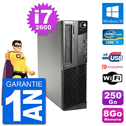 PC Lenovo M91p SFF Intel i7-2600 RAM 8Go Disque Dur 250Go Windows 10 Wifi - Occasion