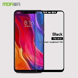 Protecteur écran en verre trempé 9h edge anti-éclatement arc 2.5d garde pleine dimension noir pour votre Xiaomi Mi 8/Mi 8 Explorer Edition 