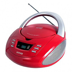 Denver TCU-211-RED Boombox. Lecteur de CD Portable. Radio FM. Haut-parleurs 2x1W. Entrée AUX. Lecture MP3 Via USB. Rouge