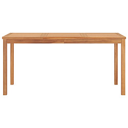 vidaXL Table à dîner de jardin 160x80x77 cm Bois de teck solide