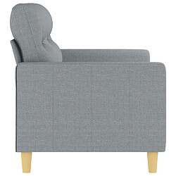 Avis vidaXL Canapé à 2 places Gris clair 120 cm Tissu