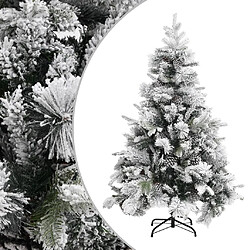 vidaXL Sapin de Noël à flocons de neige et pommes de pin 150 cm PVC/PE 