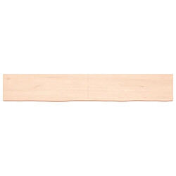 Avis vidaXL Étagère murale 180x30x(2-6) cm bois de chêne massif non traité