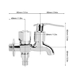 ComfortXL Robinet à double tête d'entrée et de sortie, utilisation double