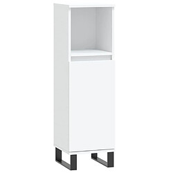 Maison Chic Armoire de salle de bain,Meuble de rangement,Meuble haut blanc 30x30x100 cm bois d'ingénierie -GKD151875