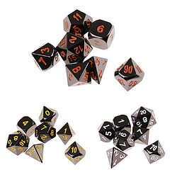 Acheter dés polyédriques alliage numérique dés d4-d10 dies trpg pour le jouet de fête de mtg blanc