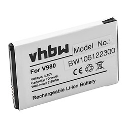 vhbw Batterie remplacement compatible avec Motorola V235, V360, V361, V980, V1050 , V1075, Wilder, Q 9h (700mAh, 3.7V, Li-Ion)