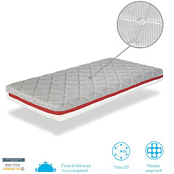 Acheter Dormalit Matelas Bébé CANDY 60X120 Epaisseur 11 CM - Déhoussable, lavable, mousse à mémoire de forme et respirant