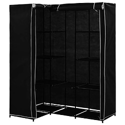 vidaXL Garde-robe d'angle Noir 130x87x169 cm