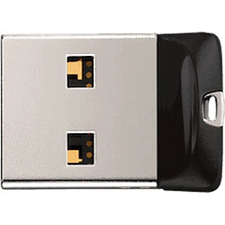 SANDISK Clé USB Cruzer Fit - 32 Go - USB 2.0 - Noir et argenté