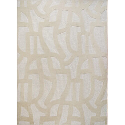 Thedecofactory ECOSSA - Tapis graphique motifs en relief écru 160x230 