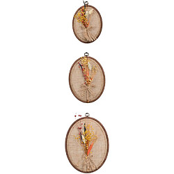 Hanah Home Décoration murale en jute Aluk (Lot de 3). Décoration murale en jute Aluk (Lot de 3)