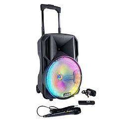 Party Light & Sound ENCEINTE PORTABLE 10''/25cm AVEC USB, Micro SD, BLUETOOTH, FM, MICRO & TELECOMMANDE