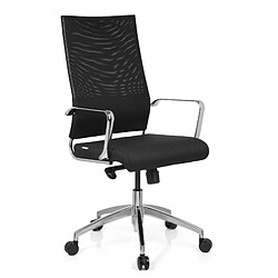 Chaise de bureau / Chaise pivotante LUCANO PRO tissu noir hjh OFFICE