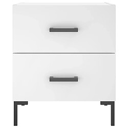 Acheter vidaXL Tables de chevet 2 pcs blanc 40x35x47,5 cm bois d’ingénierie