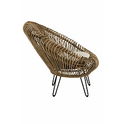 Inside 75 Chaise MIORA en Rotin et teck Naturel