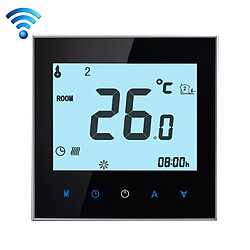 Wewoo Thermomètre noir 16A Type de chauffage électronique de charge LCD tactile numérique WiFi thermostat de la salle avec capteur, affichage horloge / température / périodes / temps / semaine / chaleur etc.