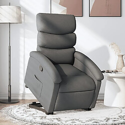 Maison Chic Fauteuil Relax pour salon, Fauteuil inclinable Gris foncé Tissu -GKD85509