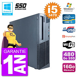 PC Lenovo ThinkCentre M82 SFF i5-3470 RAM 16Go SSD 480Go Graveur DVD Wifi W7 · Occasion 