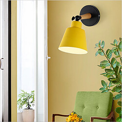 Stoex Lot de 2 Moderne Applique Murale Industrielle en Métal Luminaires E27 Edison Loft Lampe pour Café Bar Couloir Salle à Manger Salon Chambre (Jaune