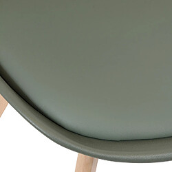 Acheter Toilinux 2 Chaises design scandinaves rembourrées Cocooning - Vert kaki