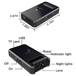 Yonis Mini Camera Vision Nocturne HD WiFi 120°