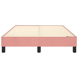 Sommier à lattes,Cadre à lattes de lit pour Adulte Rose 120x200 cm Velours -MN83540 pas cher