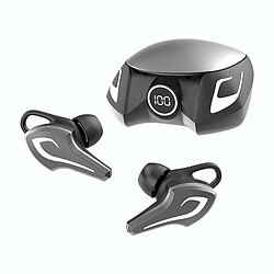 Casque De Jeu Bluetooth 3 Modes Tws Casque Sans Fil Running Sports Earbuds Noir Gris 