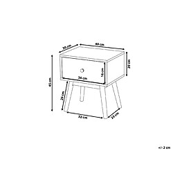 Beliani Table de chevet avec tiroir ARVADA