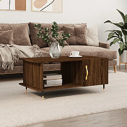 Maison Chic Table basse,Table Console Table d'appoint, Table pour salon chêne marron 90x50x40 cm bois d'ingénierie -MN87463