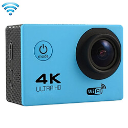 Wewoo Caméra sport bleu 2.0 pouces Écran 4K 170 Degrés Grand Angle WiFi Action Caméscope avec Étanche Boîtier de Logement, 64 GB Micro SD Carte 