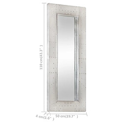 vidaXL Miroir de style aviation 110x50 cm Métal pas cher