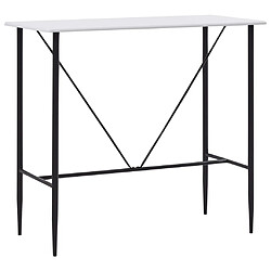 vidaXL Table de bar Blanc 120x60x110 cm MDF